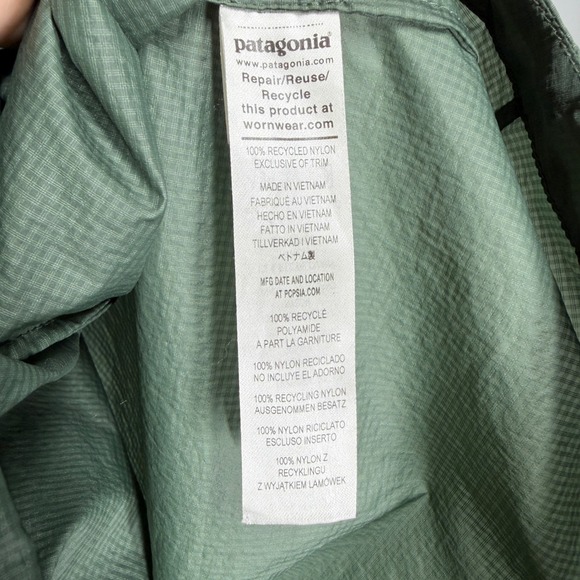 Patagonia Houdini Windbreaker Jacket Mens XXL Green Lightweight Packable - Picture 11 of 11